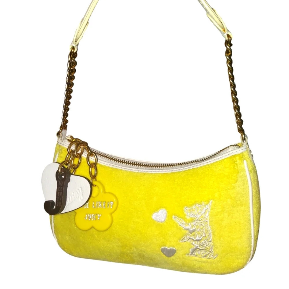 Juicy Couture Yellow Terry Mini Bag Baguette - Picture 2 of 13